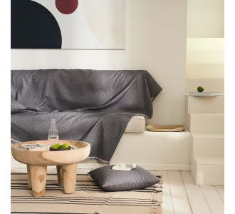 Ριχτάρι Πολυθρόνας 180x180cm GOFIS HOME  Ori Graphite 401 |  Ριχτάρια στο espiti