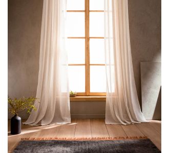 Κουρτίνα με σιρίτι 200x295cm GOFIS HOME  Combe Beige 502/06 |  Ετοιμες μονοχρωμες κουρτίνες στο espiti