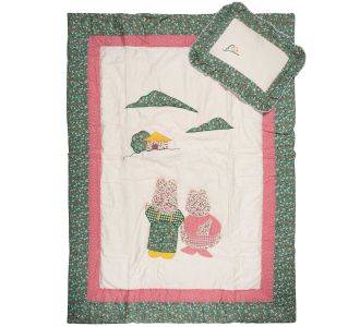 bebe κουβερτάκι (90cm x 125cm + 35cm x 25cm) 594207 6978000000989 SilkFashion |  Βρεφικά Παπλώματα στο espiti