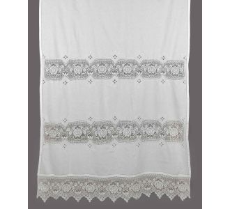 κουρτίνα 674 (40cm x 80cm) λευκό με τούνελ 6978000001140 SilkFashion |  Ετοιμες κουρτίνες με σχέδιο στο espiti