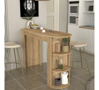 Τραπέζι μπαρ Vigne Megapap χρώμα sepet oak 150x51,6x101,8εκ. |  Τραπέζια στο espiti