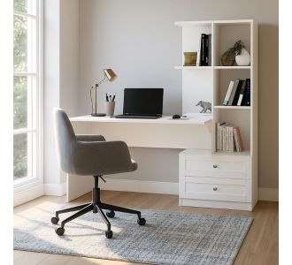 Γραφείο εργασίας Mantra Megapap χρώμα λευκό 150x60x152εκ. |  Γραφεία στο espiti