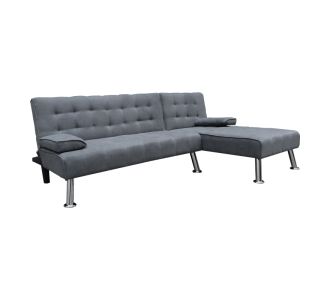 Γωνιακός καναπές-κρεβάτι αναστρέψιμος Brisk pakoworld ύφασμα με ανθρακί απόχρωση 200x146x75εκ |  Καναπέδες γωνιακοί στο espiti