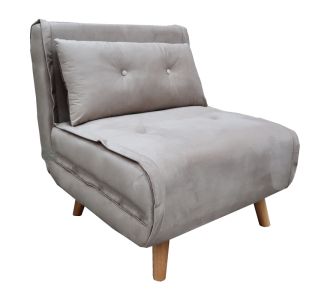 Πολυθρόνα-κρεβάτι Josuane I pakoworld βελούδο σε γκρι απόχρωση 78x80x81εκ |  Πολυθρόνες - Κρεβάτι στο espiti
