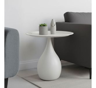 Βοηθητικό τραπέζι Samino pakoworld μέταλλο σε κρεμ απόχρωση Φ39x42εκ |  Τραπεζάκια βοηθητικά στο espiti