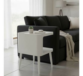 Βοηθητικό τραπέζι Cubino pakoworld μέταλλο σε κρεμ απόχρωση 35x35x50εκ |  Τραπεζάκια βοηθητικά στο espiti