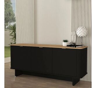 Μπουφές Bohema Megapap χρώμα μαύρο - sepet oak 180x47x76,6εκ. |  Μπουφέδες στο espiti