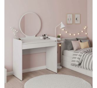 Τουαλέτα με καθρέπτη Curve Megapap χρώμα λευκό 90x47x142εκ. |  Συρταριέρες -Κονσόλες στο espiti