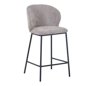 Σκαμπό μπαρ Karg pakoworld μπεζ ύφασμα-πόδι μαύρο μέταλλο 49x46x93εκ |  Σκαμπώ μπαρ στο espiti