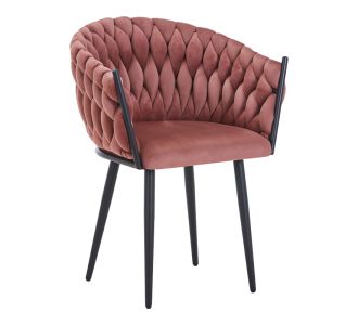 Πολυθρόνα Vivian pakoworld σάπιο μήλο βελούδο-πόδι μαύρο μέταλλο 61x55x80εκ |  Πολυθρόνες τραπεζαρίας στο espiti