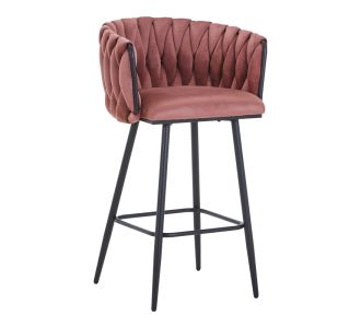 Σκαμπό μπαρ Vivian pakoworld σάπιο μήλο βελούδο-πόδι μαύρο μέταλλο 57x50x100εκ |  Σκαμπώ μπαρ στο espiti