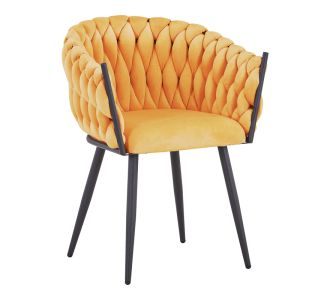 Πολυθρόνα Vivian pakoworld κίτρινο βελούδο-πόδι μαύρο μέταλλο 61x55x80εκ |  Πολυθρόνες τραπεζαρίας στο espiti