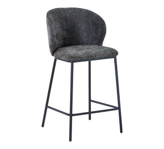 Σκαμπό μπαρ Karg pakoworld γκρι ύφασμα-πόδι μαύρο μέταλλο 49x46x93εκ |  Σκαμπώ μπαρ στο espiti