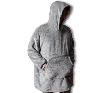 Πόντσο-κουβέρτα (One size) γκρί 5206978074141 SilkFashion |  Κουβέρτες fleece Υπέρδιπλες στο espiti