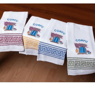 Σετ 12 τεμαχίων ποτηρόπανα (45cm x 65cm) πόρτα CORFU 5206978169229 SilkFashion |  Πετσέτες Κουζίνας στο espiti