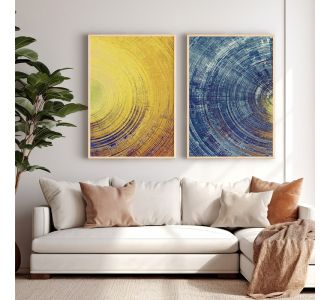 Πίνακας Yeloblu pakoworld δίπτυχος με ψηφιακή εκτύπωση και πλαίσιο 33x1.5x48εκ |  Πίνακες στο espiti