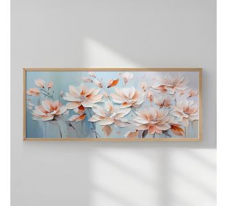 Πίνακας Flowery pakoworld με ψηφιακή εκτύπωση και πλαίσιο 120x2x50εκ |  Πίνακες στο espiti