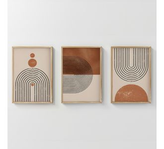 Πίνακας Herela pakoworld τρίπτυχος με ψηφιακή εκτύπωση και πλαίσιο 33x1.5x48εκ |  Πίνακες στο espiti