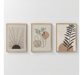 Πίνακας Gonma pakoworld τρίπτυχος με ψηφιακή εκτύπωση και πλαίσιο 33x1.5x48εκ |  Πίνακες στο espiti