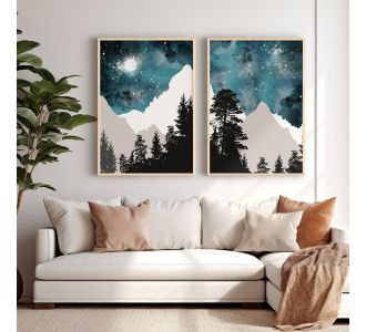 Πίνακας Grezio pakoworld δίπτυχος με ψηφιακή εκτύπωση και πλαίσιο 33x1.5x48εκ |  Πίνακες στο espiti