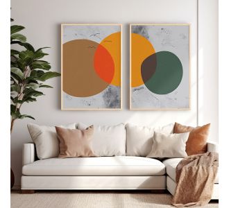 Πίνακας Derdia pakoworld δίπτυχος με ψηφιακή εκτύπωση και πλαίσιο 33x1.5x48εκ |  Πίνακες στο espiti