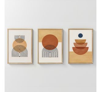 Πίνακας Mireta pakoworld τρίπτυχος με ψηφιακή εκτύπωση και πλαίσιο 33x1.5x48εκ |  Πίνακες στο espiti