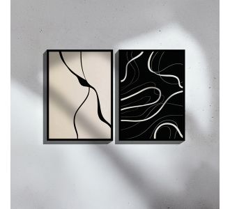 Πίνακας Bennez I pakoworld δίπτυχος με ψηφιακή εκτύπωση και πλαίσιο 33x1.5x48εκ |  Πίνακες στο espiti