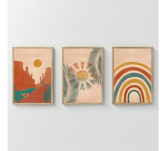 Πίνακας Delea pakoworld τρίπτυχος με ψηφιακή εκτύπωση και πλαίσιο 33x1.5x48εκ |  Πίνακες στο espiti