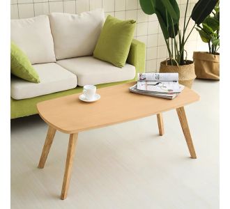 Τραπέζι σαλονιού Komela mdf σε φυσική απόχρωση 100x48x45cm |  Τραπεζάκια σαλονιού στο espiti