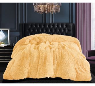 Κουβερτοπάπλωμα μαλλιαρό (220cm x 240cm) gold 5206978074271 SilkFashion |  Κουβερτοπαπλώματα  στο espiti