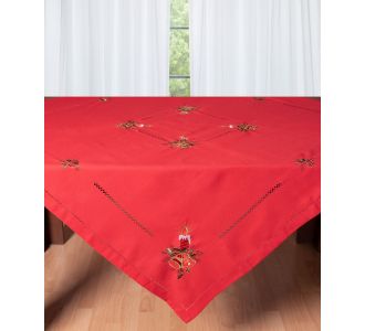 Χριστουγεννιάτικο τραπεζομάντηλο (180cm x 180cm) 1982 κόκκινο 5206978164958 SilkFashion |  Χριστουγεννιάτικα Τραπεζομάντηλα  στο espiti