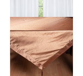 Σατέν τραπεζομάντηλο 2009 λουλούδι (130cm x 160cm) καφέ 5206978027888 SilkFashion |  Τραπεζομάντηλα στο espiti