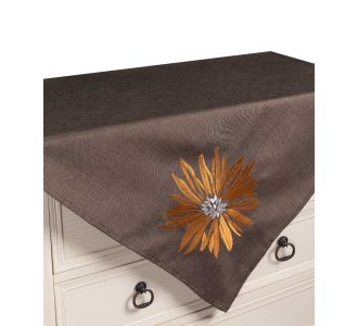 Τραπεζοκαρέ 5227 (130cm x 130cm) καφέ  5206978166501 SilkFashion |  Τραπεζομάντηλα στο espiti