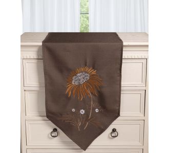 Τραβέρσα 5126 (45cm x 170cm) καφέ 5206978166556 SilkFashion |  Τραπεζομάντηλα στο espiti