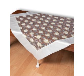 Τούλινο τραπεζοκαρέ 264-17 (130cm x 130cm) λευκό  5206978166785 SilkFashion |  Τραπεζομάντηλα στο espiti