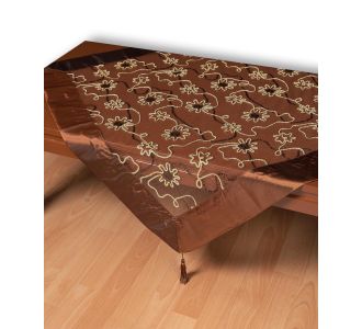 Τούλινο καρέ 7180 (85cm x 85cm) καφέ 5206978017582 SilkFashion |  Τραπεζομάντηλα στο espiti