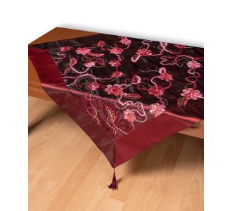 Σατέν τραπεζοκαρέ A11 (120cm x 120cm) μπορντώ   5206978166648 SilkFashion |  Τραπεζομάντηλα στο espiti