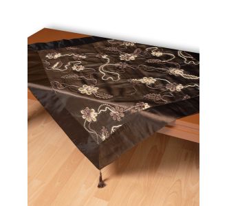 Σατέν τραπεζοκαρέ A11 (120cm x 120cm) καφέ   5206978166662 SilkFashion |  Τραπεζομάντηλα στο espiti