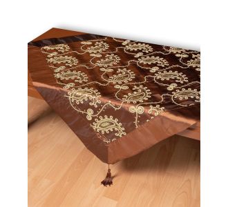 Σατέν καρέ 1028 (85cm x 85cm) καφέ   5206978017667 SilkFashion |  Τραπεζομάντηλα στο espiti