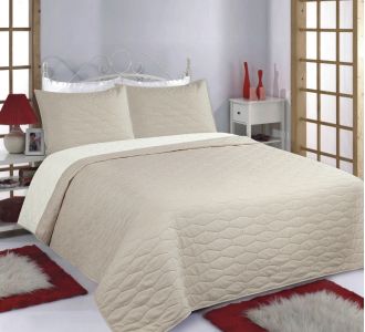 ΚΟΥΒΕΡΛΙ σετ (170cm x 220cm + 1 x 50cm x 70cm) RUBY beige/ivory 5206978074356 SilkFashion |  Κουβερλί Υπέρδιπλα στο espiti