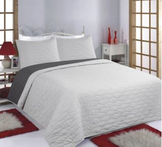 ΚΟΥΒΕΡΛΙ σετ (220cm x 240cm + 2 x 50cm x 70cm) RUBY grey/anthracite 5206978074424 SilkFashion |  Κουβερλί Υπέρδιπλα στο espiti