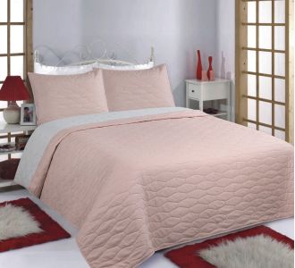 ΚΟΥΒΕΡΛΙ σετ (220cm x 240cm + 2 x 50cm x 70cm) RUBY pink/grey 5206978074455 SilkFashion |  Κουβερλί Υπέρδιπλα στο espiti