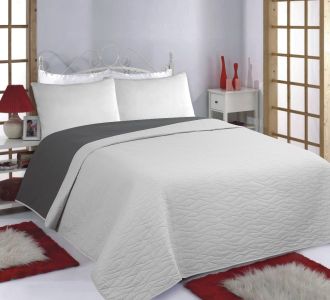 ΚΟΥΒΕΡΛΙ σετ (170cm x 220cm) WAVES grey/anthracite 5206978074882 SilkFashion |  Κουβερλί Υπέρδιπλα στο espiti