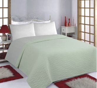 ΚΟΥΒΕΡΛΙ σετ (220cm x 240cm) WAVES mint/grey 5206978074967 SilkFashion |  Κουβερλί Υπέρδιπλα στο espiti