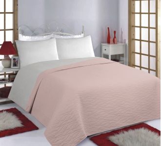 ΚΟΥΒΕΡΛΙ σετ (240cm x 260cm) WAVES pink/grey 5206978075032 SilkFashion |  Κουβερλί Υπέρδιπλα στο espiti