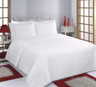 ΚΟΥΒΕΡΛΙ σετ (240cm x 260cm + 2 x 50cm x 70cm) WAVES  MICROSATIN ivory 5206978075308 SilkFashion |  Κουβερλί Υπέρδιπλα στο espiti
