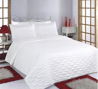 ΚΟΥΒΕΡΛΙ σετ (240cm x 260cm + 2 x 50cm x 70cm) RUBY  MICROSATIN ivory 5206978075322 SilkFashion |  Κουβερλί Υπέρδιπλα στο espiti