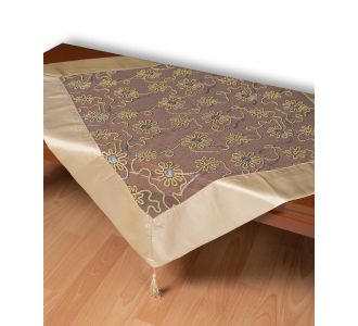 Τούλινο καρέ 7180 (85cm x 85cm) μπέζ 5206978017810 SilkFashion |  Τραπεζομάντηλα στο espiti