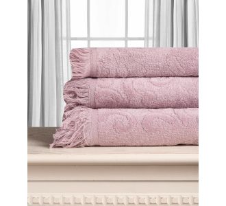 Βαμβακερή ζακάρ πετσέτα ALICIA 520gsm (40cm x 60cm) mauve 5206978165733 SilkFashion |  Σετ Πετσέτες στο espiti