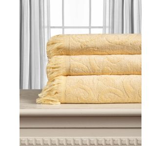 Βαμβακερή ζακάρ πετσέτα ALICIA 520gsm (50cm x 100cm) κίτρινο 5206978165986 SilkFashion |  Σετ Πετσέτες στο espiti